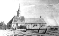 Kerk Oudesluys in 1791. Getekend door H. Tavenier.